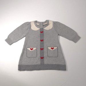 Baby Gap Knit Gray Sweater Dress 3-6M